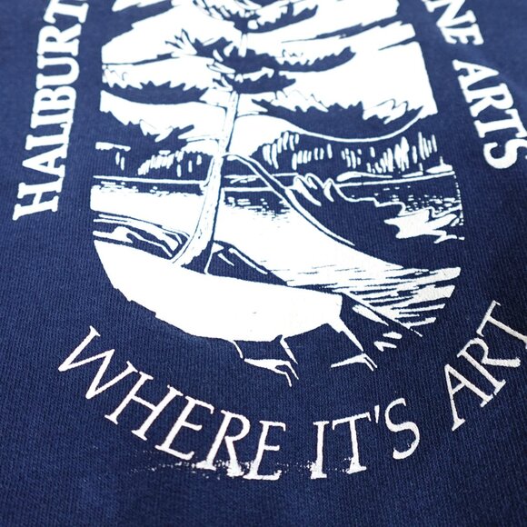 Vintage 90s Haliburton School of the Arts Non-Fiction Sweatshirt Adult Large - Picture 9 of 10